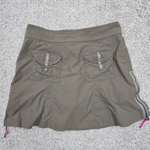Title Nine Skort Women 8 Green Trail Mix Nylon Stretch Lined Outdoors Hiking